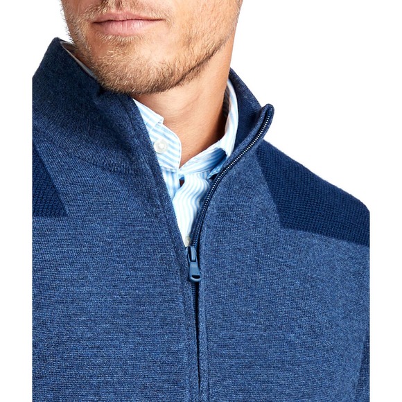 Vineyard Vines Mens Size Medium Wool Blend Shep Shirt Sweater Zip-Up Mock Neck - Picture 11 of 11